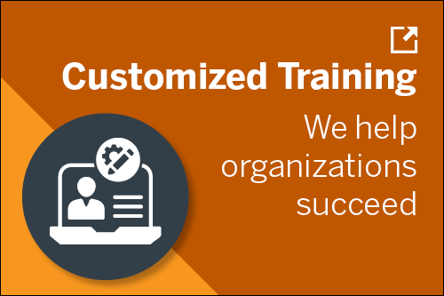 Corporate Education. Customized training delivered on-site. Learn more